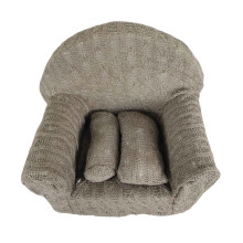 Nyfødt babyfotorekvisitter liten sofa sete fotografering positur med puter stol, grå