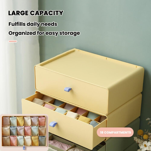 Drawer organizer for clothes, socks, underwear. Removable inner compartments. 2