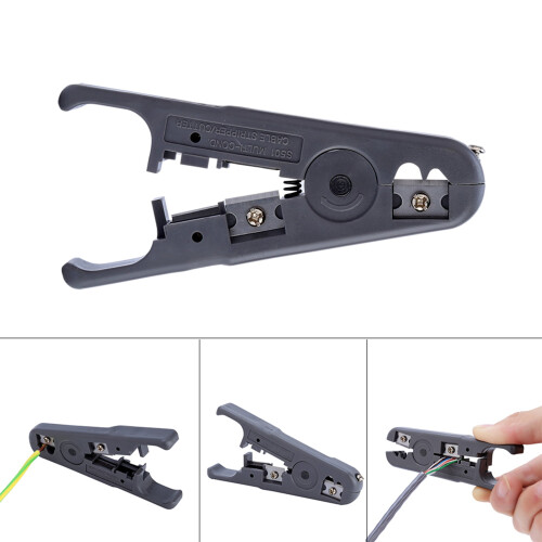 Light Weight Wire Cutter Compact Cutter For Round / Flat Wire, Multifunction Wire Stripping Tool, For Round / Flat UTP STP Home 1
