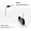1Pack Adjustable Tablet Holder Silver Rectangular Stand for Desk and Household Use 11.8x5.9in 8