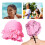 Women's Elastic Ruffle Swim Cap Pink One Size 2
