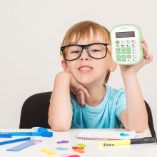 AuroraX Small Desk Calculator Cute Office Basic Calculator,Electric Standard 4 Function Calculator Study College Learning Supplies