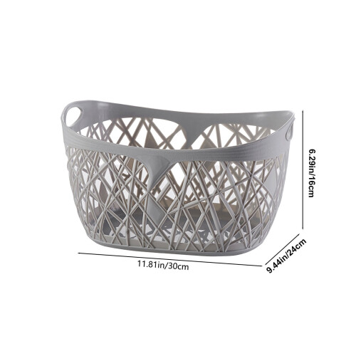 Stackable Plastic Storage Baskets – Portable Pantry Organizer for Laundry, Bath, Bedroom, Kitchen, Under Sink & Shelves 2