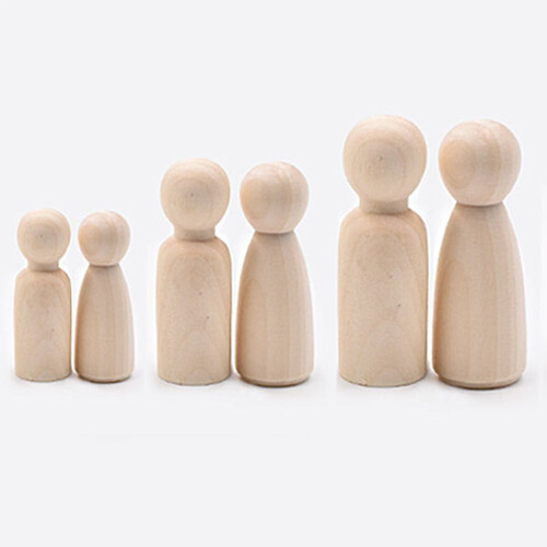 6PCS Children\'s Creative Painted Doll DIY Graffiti