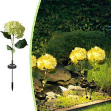Solar Lighted Hydrangea Lamp, Auto LED Outdoor Patio Decor, Weather-Resistant, Energy-Saving, Yellow – Compatible with Garden & Fall Decor