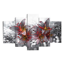 Modern Abstract Orchid Canvas Art for Home Decor – Compatible with Modern Flower Theme Wall Decor