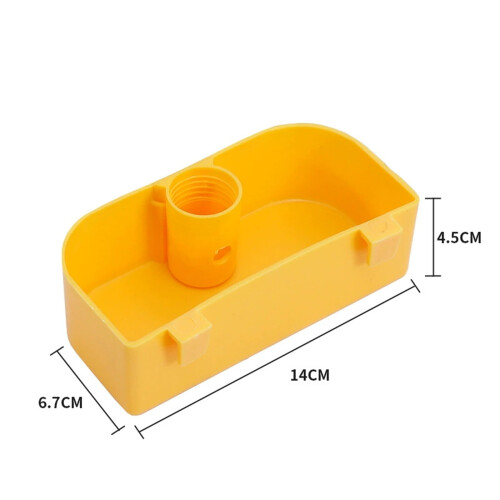 Plastic Wall Mount Hose Holder with Hook Yellow 2