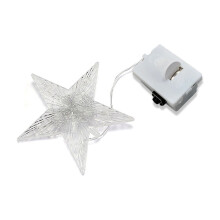 Clear L Led Christmas Star Tree Topper With Warm Light And Transparent Design For Tree Decoration In 15Cm Size