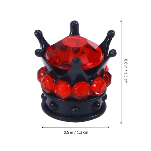4Pcs Plastic Valve Cap For Tire Valve Covers Black Dustproof Shape 1