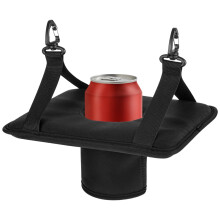 Porte-gobelet pour hamac – Porte-gobelet en nylon noir pour jardin, piscine et activités de plein air, compatible avec les tasses, bouteilles et