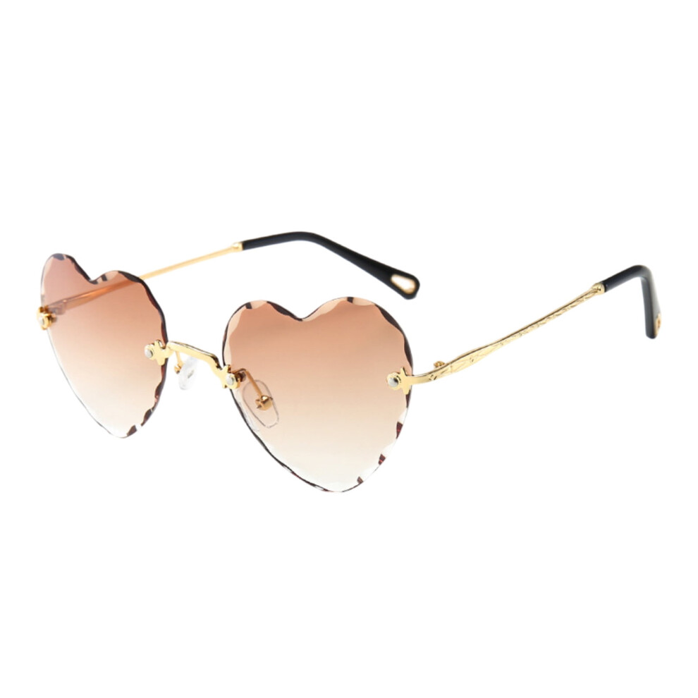 Heart Sunglasses Frameless UV Protection for Women and Men