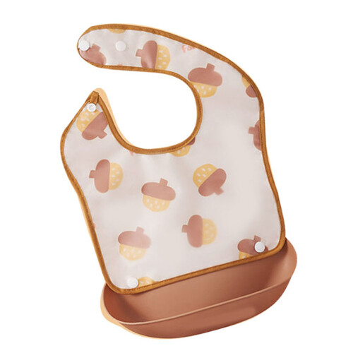 White Pine Cone Pattern Adjustable Bibs Waterproof