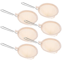 Beige Flannel Coffee Filter Bags, Reusable and Easy to Clean, 6 Pieces for Brewing Fresh Coffee