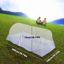 Folding Netting Bed Tent, Portable Mosquito Netting with Bottom, Fine Mesh Travel Bed Tent for Kids and Adults, Outdoor Camping and Backyard Use