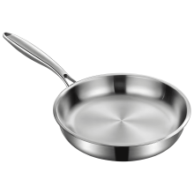 Stainless Steel Frying Pan, 9.4" Non-Stick Skillet, 3-Ply Induction-Compatible for Gas/Electric/Induction