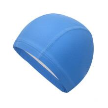 Candy Color Waterproof High Elastic Swim Caps with PU Coat PU Swimming Cap for Men/Women Long Hair, Blue