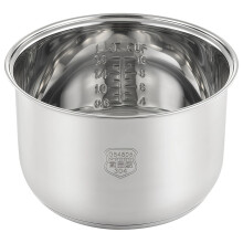 Stainless Steel Rice Cooker Inner Pot, 6L, 304 SS, Compatible with Electric Pots & Rice Cookers, Easy Clean, Durable, with Measurement Marks