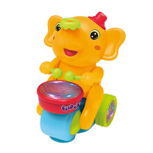 Brinquedo infantil: Elefante de brinquedo elétrico com bateria, bola flutuante que desvia automaticamente de obstáculos, com LED e música,