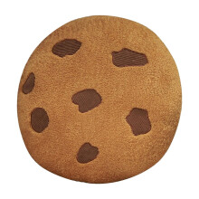 Chocolate Chip Cookie Shaped Decorative Throw Pillow, Soft Plush Cushion For Living Room Sofa, Playful Home Accent For Relaxation And Styling