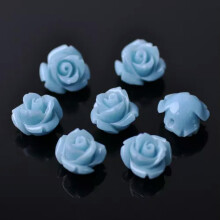 20 piezas de cuentas sueltas de resina de coral artificial con forma de flor de 10 mm para la fabricación de joyas - 5#