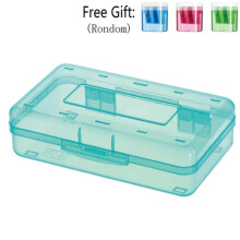 Clear Pencil Box, Large Capacity with Snap-Tight Lid – Pink (Free Pencil Sharpener) – Compatible with ANMUYUM