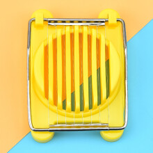 Multifunctional Egg Slicer and Cutter Tool with Stainless Steel Wires, Quickly Slices Hard Boiled Eggs and Fruits, Easy to Use and Store in Kitchen