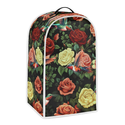 Hand Strap Dust Cover Multifunctional Polyester for Home Kitchen, Hummingbird and Rose 1