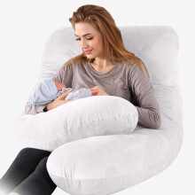 DAMAI U-Shaped Pregnancy Pillow Cover, 51x27 Inch Removable Cotton Cover Compatible with DAMAI Pregnancy Pillows