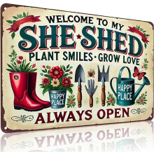Bestylez Vintage Gardening Signs, 8x12 Inch, for Home, Garden, Greenhouse, Living Room, Bedroom & Outdoor Decor – Compatible with All Spaces