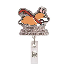 Funny Cartoon Badge Reel With Clip Closure, Cute Design For Doctors Teachers Students And Workplace Use