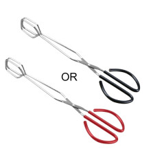 Stainless Steel Scissor Food Tongs with Comfort Grip for Kitchen Cooking