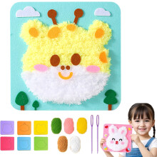 DIY Embroidery Doll Set for Kids – Cartoon Animal Felt Stitching Kit with Stickers, Sewing Crafts & Arts, 1 Pack