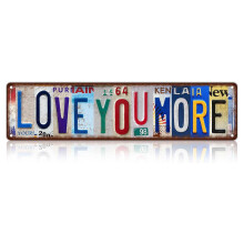 Love You More Sign Vintage Metal Tin Signs Love You More Sign Above Door Street Signs For Home Bar Coffee Wall Art Decor 16 X 4 Inches (1 Pcs)