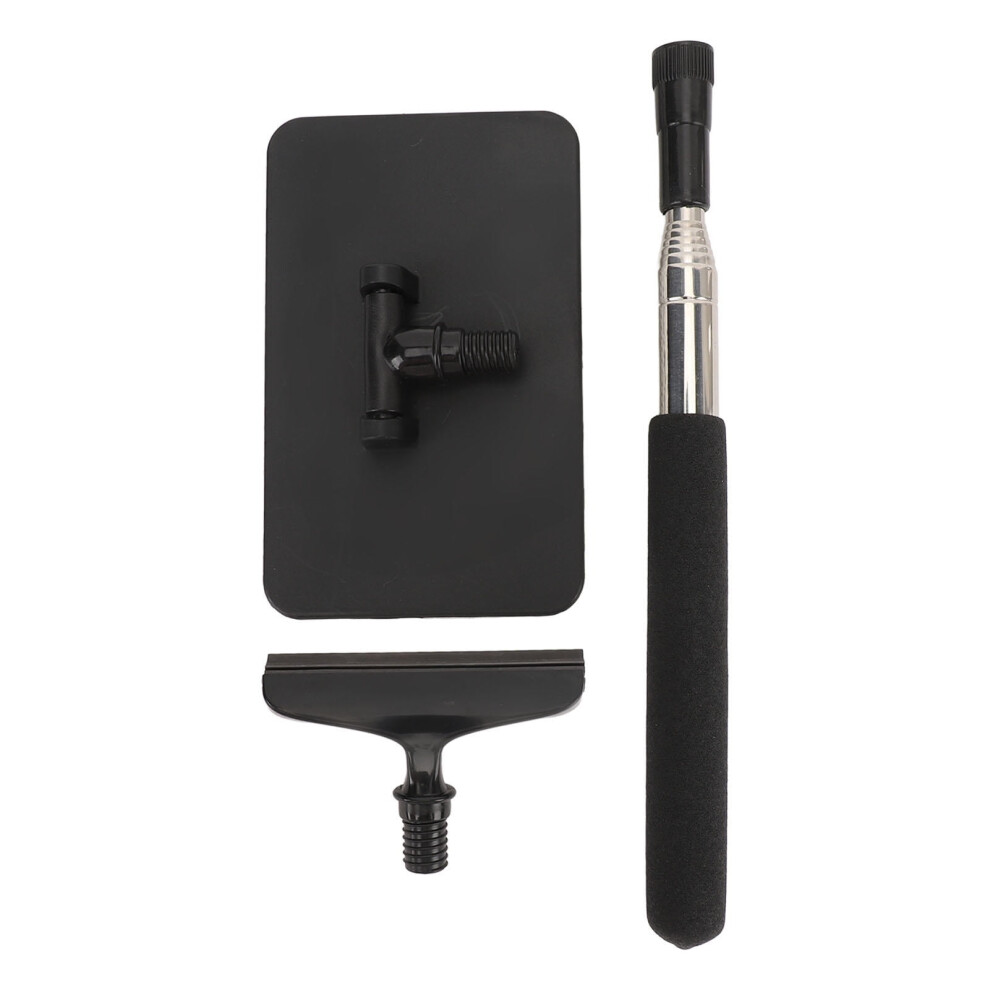 Extendable Side Mirror Squeegee Â Retractable Pole, NonâSlip Handle, UltraâFine Cloth, Stainless Steel, Universal Car Window Cleaner 9009879549345