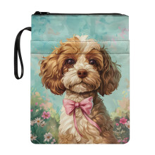 Polyester Fabric Zipper Pouch for Reading Lovers Book Lovers Gift for Classroom Library Washable
