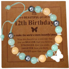 Birthday Bracelet for 6-13 Year Old, Back to School Graduation Christmas Gifts for Daughter/Granddaughter/Niece