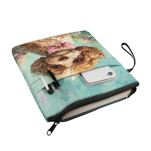 Polyester Fabric Zipper Pouch for Reading Lovers Book Lovers Gift for Classroom Library Washable 2