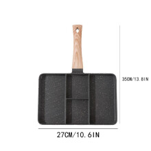 Four-in-One Non-Stick Frying Pan with Separate Cooking Chambers for Easy Meal Prep and Breakfast Enjoyment