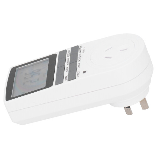 Digital Programmable Timer Socket With LCD Interface For Appliance Control Timer, Smart Home Automation Device With12/24Hour Weekly Cycle Energy 1