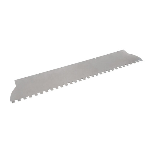 Tile Tool Sturdy Plastering Masonry Work Tile Trowel Blade with Square Notch 600x110x0.7mm 1
