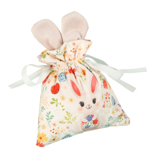 Easter candy bags bunny egg print pink 7.48x6.3 in 1