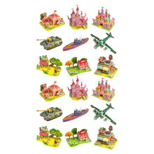 3D Stereo Puzzle Handmade DIY Cartoon House Villa Castle Building Model,η
