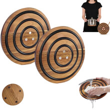 Magnetic Wooden Trivets for Hot Pots, Pans & Dishes – Heat Resistant, Compatible with Cast Iron Dutch Oven