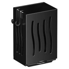 Wall Mounted Utensil Holder With Hooks, Storage Organizer For Forks, Spoons, Towels