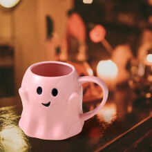 Halloween Ghost Mug, 14oz Ceramic Spooky Coffee Cup – Cute Ghost Design, Ideal for Coffee/Tea/Hot Chocolate, Great Gift for Adults & Enthusiasts