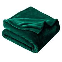 Microfiber Flannel Blanket Dark Green 47.24x78.74 Inches