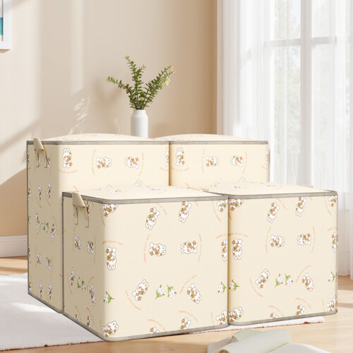 Stackable Storage Bins with Lids, Heavy-Duty, 6-Pack