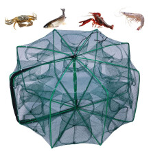 Foldable Fishing Trap Net Kit, 10-Hole Portable Bait Trap for Crab, Crayfish, Fish, Minnow & Shrimp – Compatible with Standard Rods