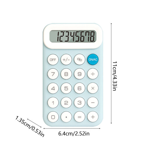 AuroraX Compact Basic Calculator Simple Office Pocket Calculator,Handheld 8 Digit Standard 4 Function Calculator Learning College Study Supplies 2