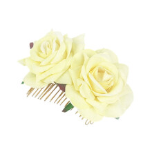 Floral Hair Accessories Wine Red Hairpin Headpiece for Occasions